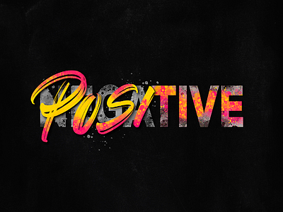 Positive brushlettering hand draw ipadlettering lettering letters logotype procreate script type typedesign typography