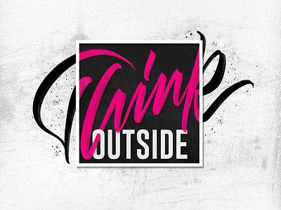 Think outside brushlettering design hand draw ipadlettering lettering letters procreate script type typedesign typography