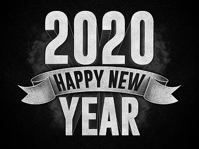 2020 HAPPY NEW YEAR brushlettering hand draw ipadlettering lettering letters procreate script type typedesign typography