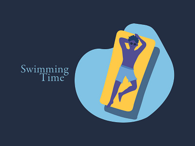 Swimming Time art graphic design