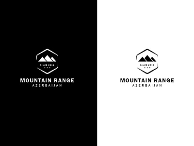 Mountain Range Azerbaijan logo design azerbaijan camping hiking icon logo minimalist minimalist logo mountain mountain logo mountain range nature