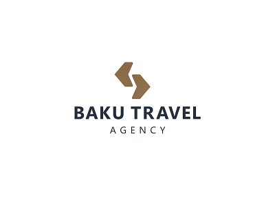 Baku Travel Agency Logo azerbaijan brand branding design flat icon illustration lettering logo travel travel agency type typography vector