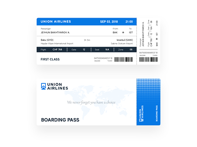 Boarding Pass Design airline airlines board boarding boarding pass boardingpass design passenger ticket ticket design travel ui union