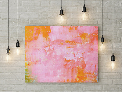 Pink Kiss abstract pink wall art wall decor