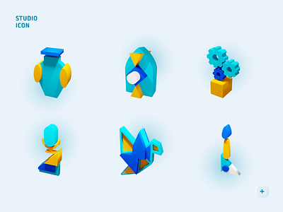 Icons for creative studios 3d 3d art 3d icon 3d icons 3d modeling blender icon icon design icon set icons
