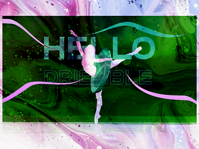 Hello Dribbble ballet dance debut design dribbble dribbble invite hello hello dribbble hello dribble illustraion invite texture