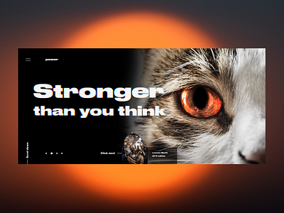Stronger than you think animal cat design eye eyes glitch glow inspiration ui uidesign uiux ux uxdesign