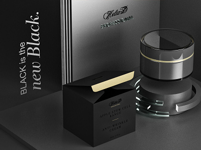 Helai-D Packing Design black design gold packaging