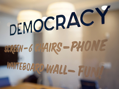 Lettering: Democracy