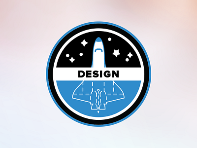 Asana Design Team Badge asana badge emblem space