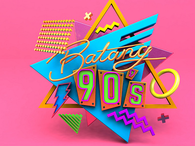 batang 90's 3d 3d designer artist bahrain batang 90s design dribble graphic designer illustration philippines riyah baylon typography