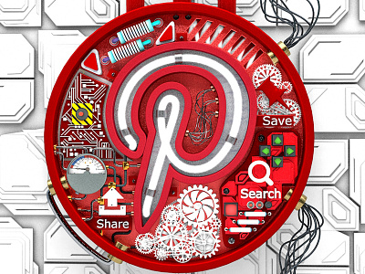 Pinterest in 3D 3d 3d designer app bahrain branding c4d cinema 4d design dribble graphic designer icon logo philippines pinterest riyah aquino baylon riyah baylon social media vector web