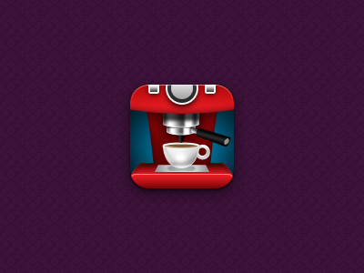 Mmm, caffeine. caffeine cappuccino coffee cup machine purple red white
