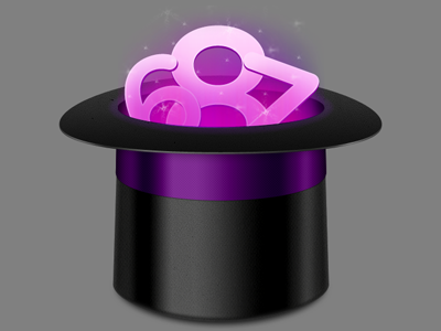 Magic Hat with Numbers 512 desktop glow hat icon mac magic numbers osx