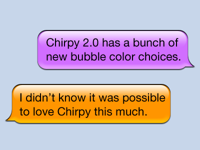 Chirpy Bubbles bubble chat chirpy high order bit photoshops type tool sucks