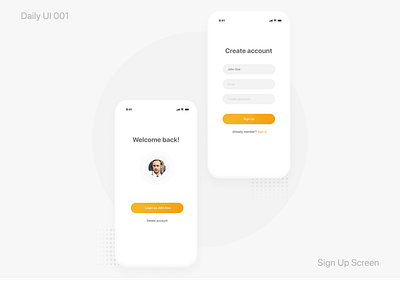 Daily UI #001 - Sign Up 001 app clean daily 100 challenge daily ui dailyui figma form minimalism mobile signup ui ux