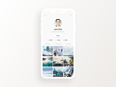 Daily UI #006 - User Profile 006 app clean daily 100 challenge daily ui dailyui design figma minimalism mobile app ui user profile ux