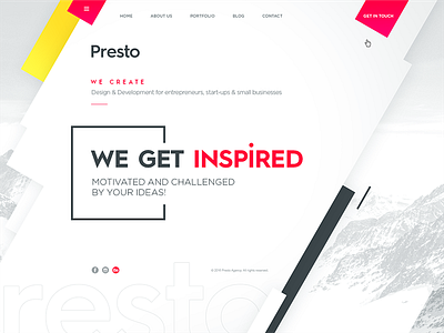 Presto Agency design presto ui webdesign