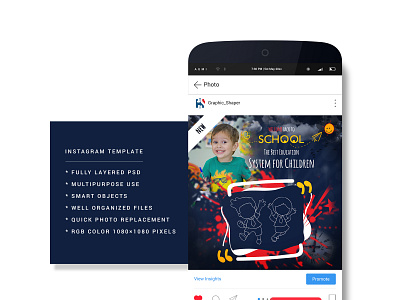 Instagram Template_2 ads banners blog branding collage instagram instagram contest kids marketing mobile modern photography promotion promotional retro sale school ads showroom social media social media ads