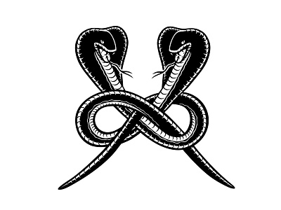 Snake Knot Image cobra illustration knot screen print snakes vector