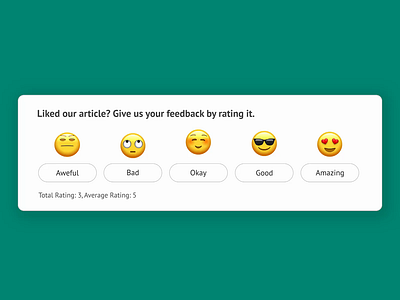 Feedback Animated Emoji Interaction! after effects amazing animation article awful bad emoji feedback good illustration like motion graphics okay rating ui vector web