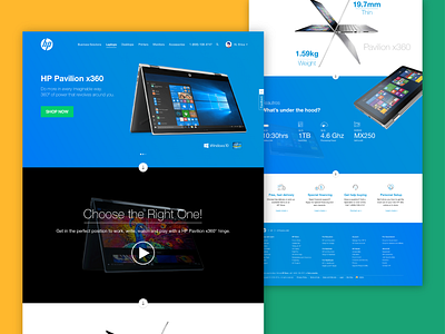 HP Website Redesign account choose ecommerce ecommerce design ecommerce shop homepage hp hp website landingpage laptop online shopping online store redesign redesign website select ui uiux user interface website website concept