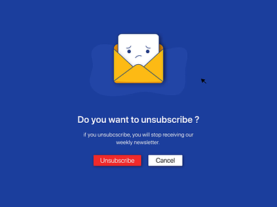 Do you want Unsubscribe? after effects animation cancel click concept ecommerce email feedback happy message message motion graphics newsletter online online ui sad subscribe ui unsubscribe user user interface