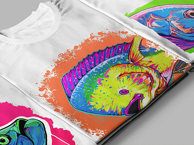 Dorado fish t-shirt art coloful custom art design digital fish fisherman fishing graffiti graphic illustration outdoor phoenix pop art print spray steel studio t shirt vector
