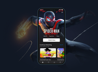 Marvel Spider-Man Comic App Concept adobe xd after effects animation app cartoon comic disney figma marvel micro mobile navbar new and noteworthy spiderman ui ux