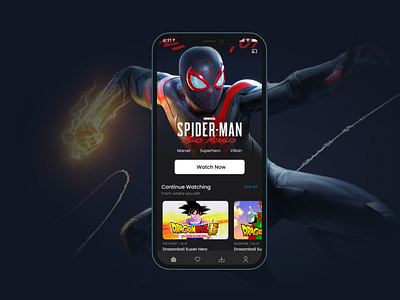 Marvel Spider-Man Comic App Concept adobe xd after effects animation app cartoon comic disney figma marvel micro mobile navbar new and noteworthy spiderman ui ux