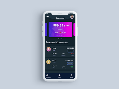Crypto Currency App UI design bitcoin blockport btc buy coins crypto cryptocurrency deposit ethereum finance fintech trade