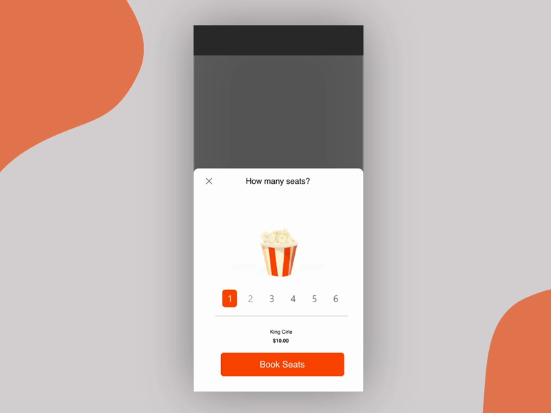 Ticket reservation - Micro Interaction animation app app ui booking cinema morph morphing motion movie reservation seat show ticket ui ux