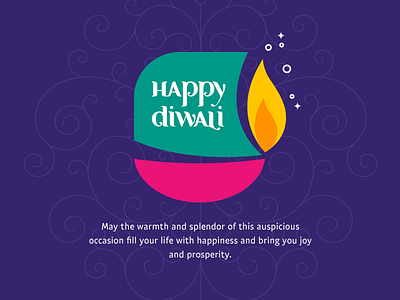 Happy Diwali! celebration diwali festival festive flat happiness illustration india minimal prosperity vector