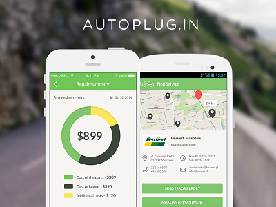 Autoplug.in App android app application assistant car clean drive flat ios ios7 smart ui