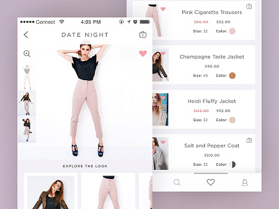 Connected Bag Mobile App app apple clothes fashion ios iphone mobile phone shop ui ux woman