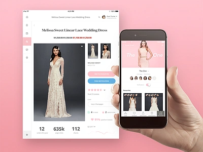 Bridal App app bridal clothes dashboard dress fashion ios ipad iphone ui ux woman