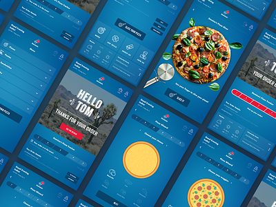 Dominos Pizza Interactive Screens clean design dominos interface kiosk pizza screen touch tv ui user interface ux