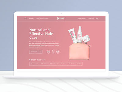 Minimalistic e-commerce landing page clean home page landing page simple ui