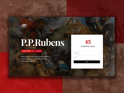 Rubens Galery web page