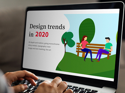 Design trends 2020 illustration app art blue challenge clean design flat graphic design green illustration ios minimal responsive simple ui web