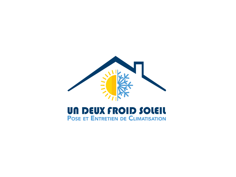 "Un deux froid soleil" Logo branding design flat flatdesign illustration logo vector