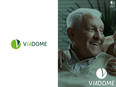 VIADOME Logo branding design flat flatdesign illustration logo vector