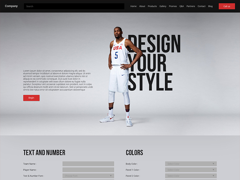 Jersey Design Website by Joyson on Dribbble