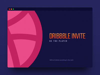 Be The Player design dribbble dribbble invite giveaway invite invite giveaway joyson player shot