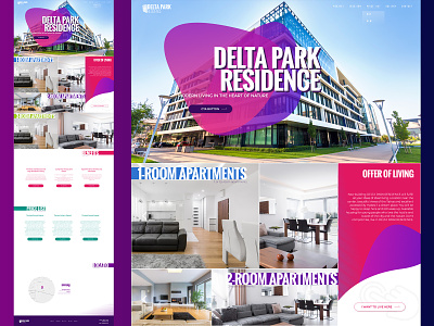 Landing page for Delta Park Residence figma landing page logo ux ux design ux ui design web web deisgn web site xd
