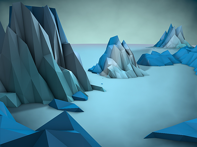 LowPoly 3D illustration 3d floes illustration lowpoly