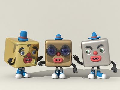 The more the merrier! 3d character character design design illustration maya modo