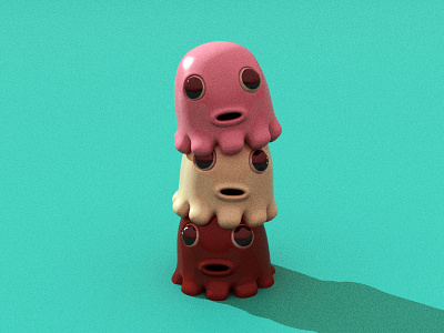 Neapolighosts! 3d character character design cinema4d design illustration modo