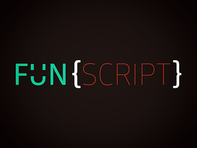 fun{script} Logo coding design logo logotype site