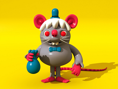 Drawlloween No. 03 Rat 3d character character design design drawlloween illustration maya modo rat